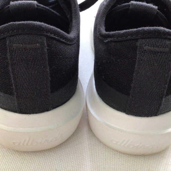 Allbirds Women’s Canvas Piper Natural Black with Blizzard Sole Size 7 - Picture 4 of 8